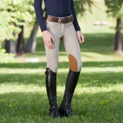 The Tailored Sportsman Girl's Trophy Hunter Breech-Front Zip -AU Equestrian Supplies Sales 2023 16943 tan model