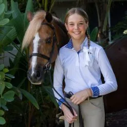 Essex Classics Talent Yarn Long Sleeve Show Shirt -AU Equestrian Supplies Sales 2023 21096 bluesnowcones l1