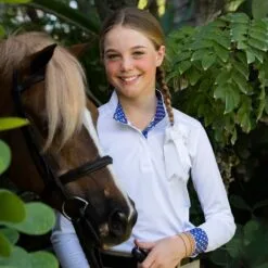 Essex Classics Talent Yarn Long Sleeve Show Shirt -AU Equestrian Supplies Sales 2023 21096 bluesnowcones l2