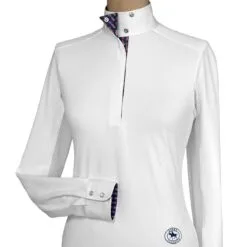Essex Classics Talent Yarn Long Sleeve Show Shirt -AU Equestrian Supplies Sales 2023 21096 tricoloredribbon front