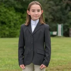 RJ Classics Girl’s Hampton Blue Label Show Coat -AU Equestrian Supplies Sales 2023 21591 black lifestyle