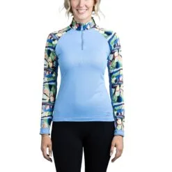 Kastel Signature 1/4 Zip Sun Shirt - Clearance! 24 Kastel Signature 1/4 Zip Sun Shirt - Clearance! -AU Equestrian Supplies Sales 2023 25122 blueabstract 1