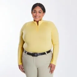 Piper SmartCore™ Long Sleeve ¼ Zip Sun Shirt- Clearance! -AU Equestrian Supplies Sales 2023 29332 lemon 25379