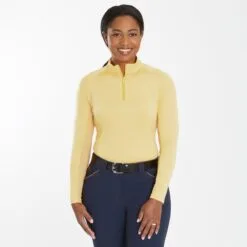 Piper SmartCore™ Long Sleeve ¼ Zip Sun Shirt- Clearance! -AU Equestrian Supplies Sales 2023 29332 lemonyellow 4309