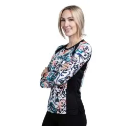 Kastel Signature Crew Neck Long Sleeve Sun Shirt - Clearance! -AU Equestrian Supplies Sales 2023 33200 tealikatpaisley 2
