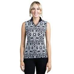 Kastel Signature Sleeveless Sun Shirt - Clearance! -AU Equestrian Supplies Sales 2023 33201 blackwhitefloral 1