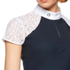 EGO7 Florentine Short Sleeve Show Shirt -AU Equestrian Supplies Sales 2023 33620 navy dt