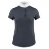 Horze Blaire Short Sleeved Show Shirt -AU Equestrian Supplies Sales 2023 33694 darknavy front