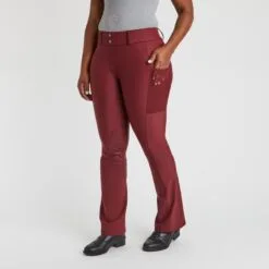 Piper Fusion Boot Cut Breech By SmartPak- Knee Patch - Clearance! -AU Equestrian Supplies Sales 2023 34032 merlot 2