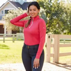RJ Classics Sienna Long Sleeve W/ 37.5® Temperature Regulating Technology - Clearance! -AU Equestrian Supplies Sales 2023 34069 raspberrywine l1