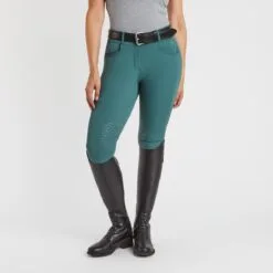 Hadley Mid-Rise Silicone Grip Breeches By SmartPak - Knee Patch -AU Equestrian Supplies Sales 2023 34408 darkemerald 1