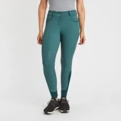 Hadley Mid-Rise Silicone Grip Breeches By SmartPak - Knee Patch -AU Equestrian Supplies Sales 2023 34408 darkemerald 2