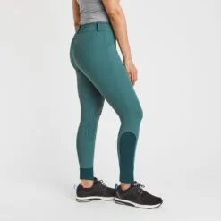 Hadley Mid-Rise Silicone Grip Breeches By SmartPak - Knee Patch -AU Equestrian Supplies Sales 2023 34408 darkemerald 3