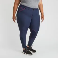 Piper Breast Cancer Awareness Evolution Breech By SmartPak - Knee Patch -AU Equestrian Supplies Sales 2023 34409 navypink 11403