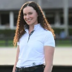 Essex Classics Luna Performance Short Sleeve Show Shirt -AU Equestrian Supplies Sales 2023 36089 lookingbackhorse 2